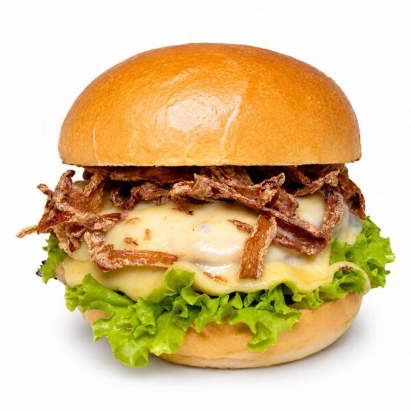 Hamburguesa de Pollo con Papas Fritas