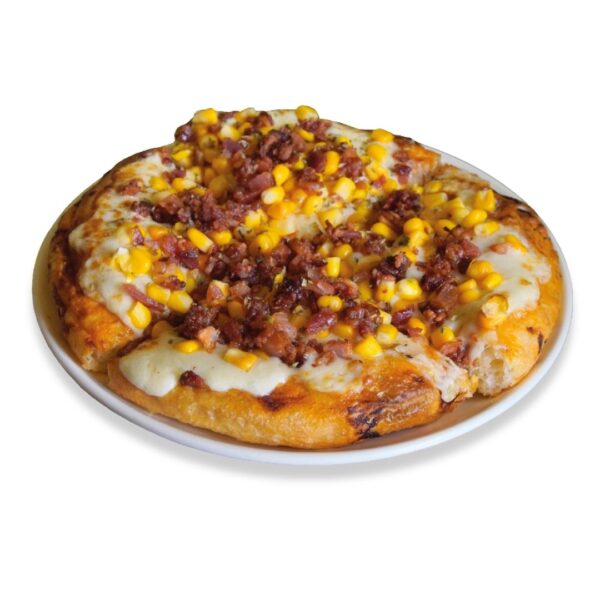 Pizza con Choclo y Bacon