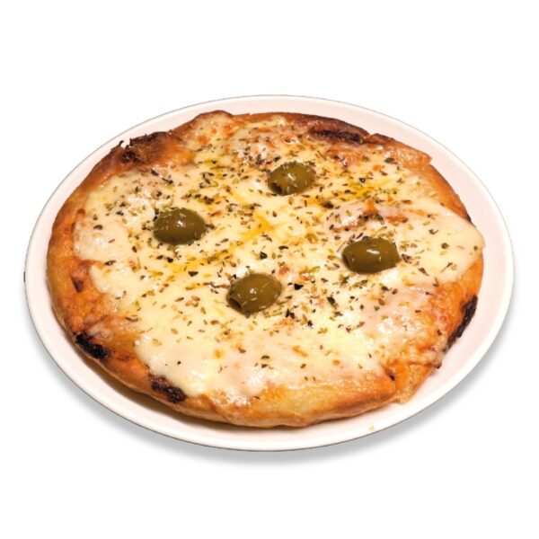 Pizza con Mozarella y Aceitunas