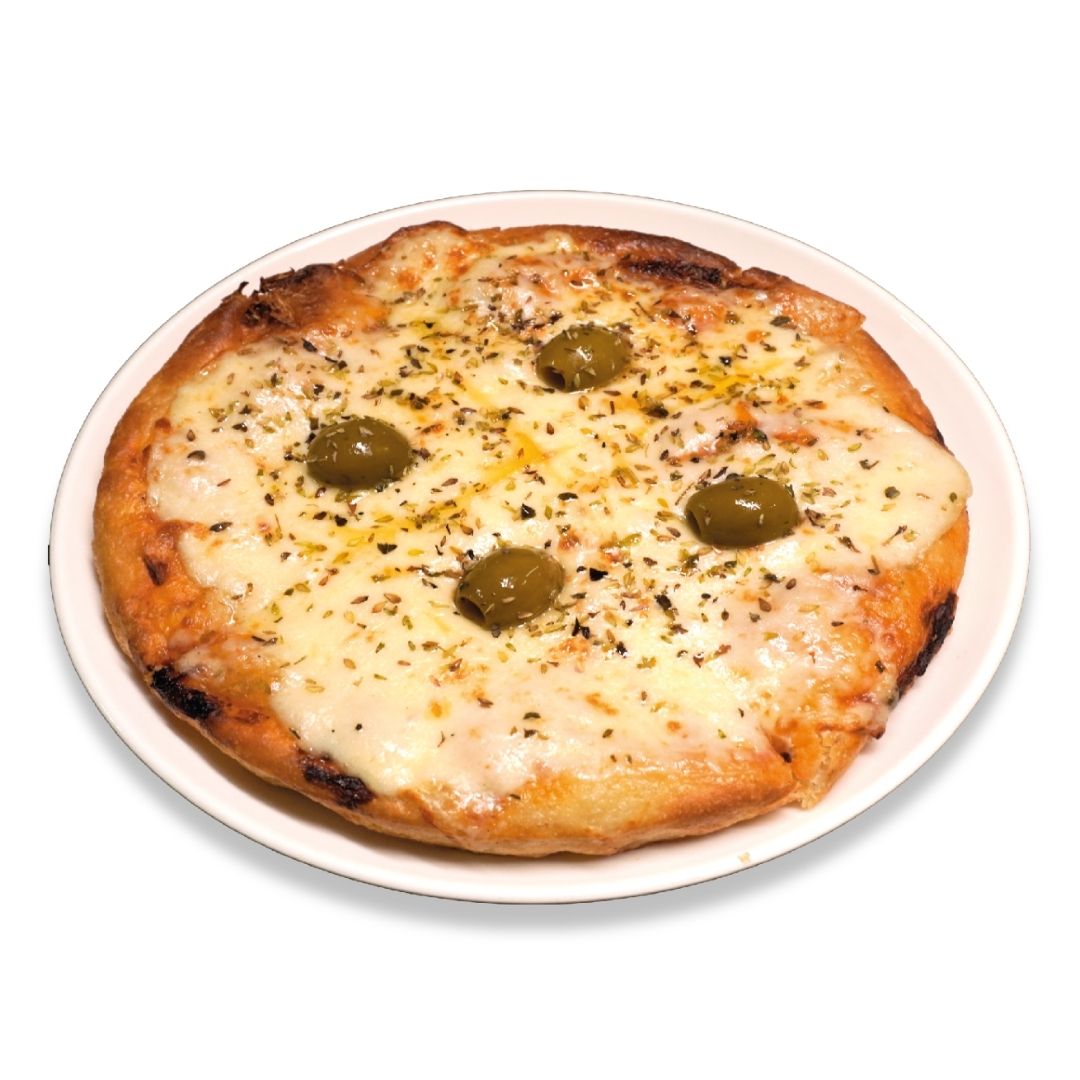 Pizza con Mozarella y Aceitunas: imagen 1