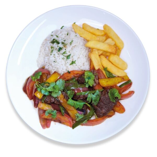 Saltado con Vegetales al Estilo Peruano