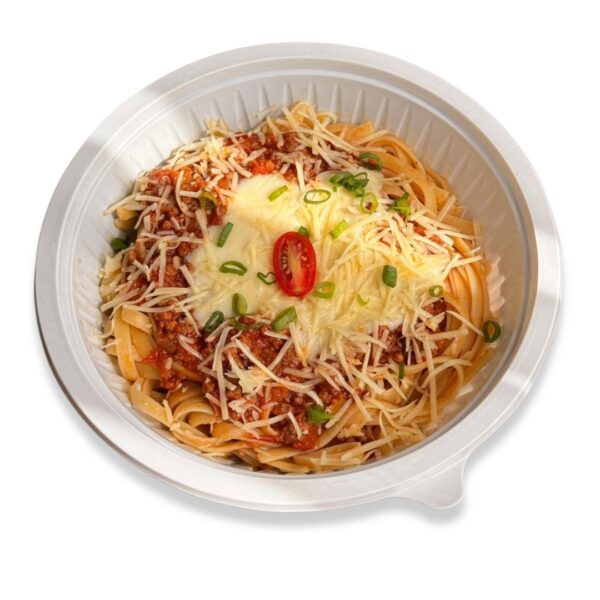 Fettuccine con Salsa Boloñesa y Bechamel